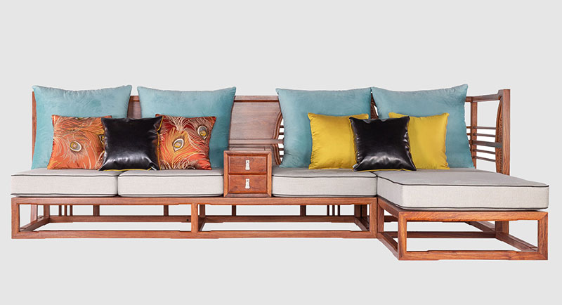 鄂州中式家居装修实木沙发组合家具效果图